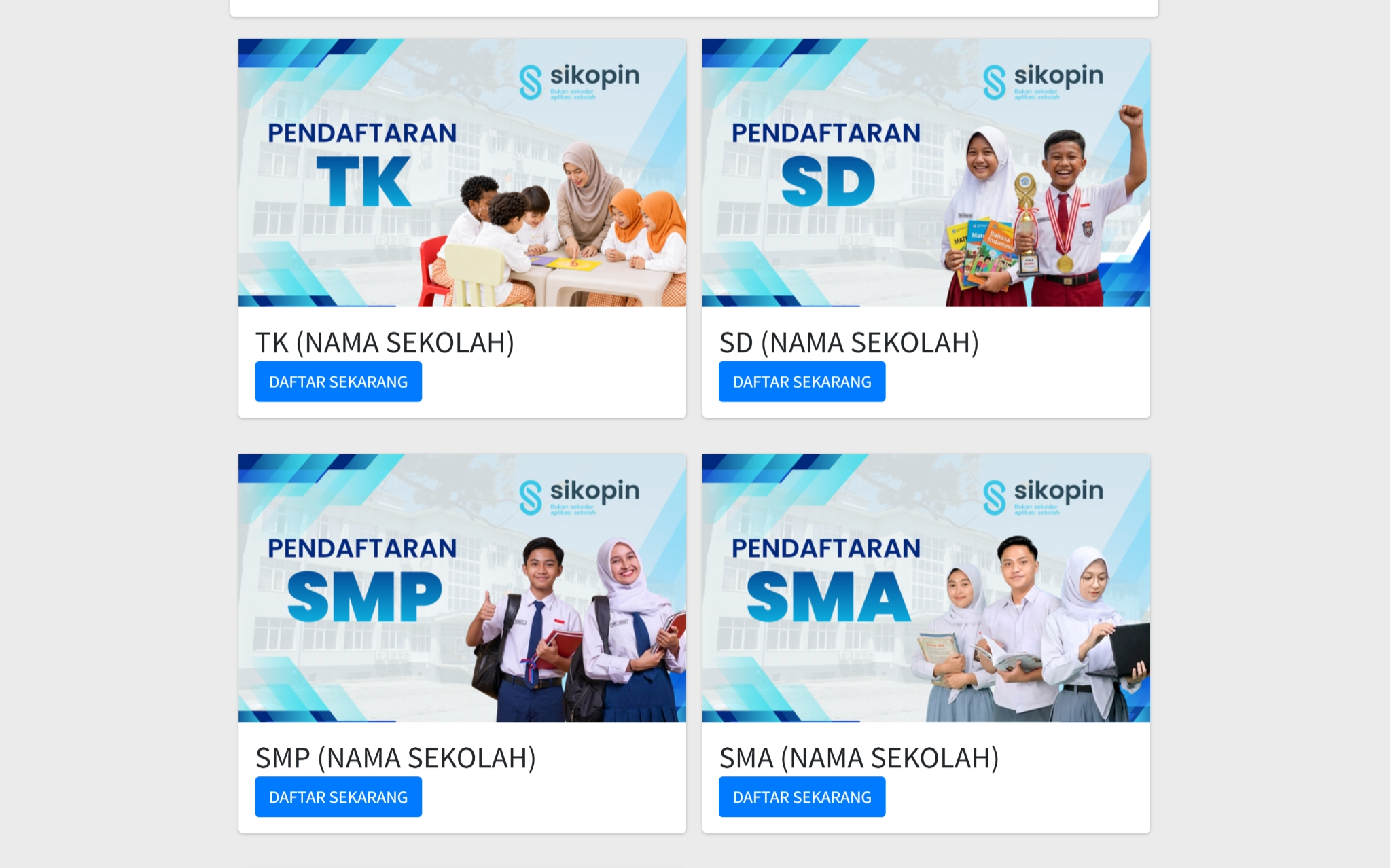 Screenshot Modul SPMB Online SIKOPIN
